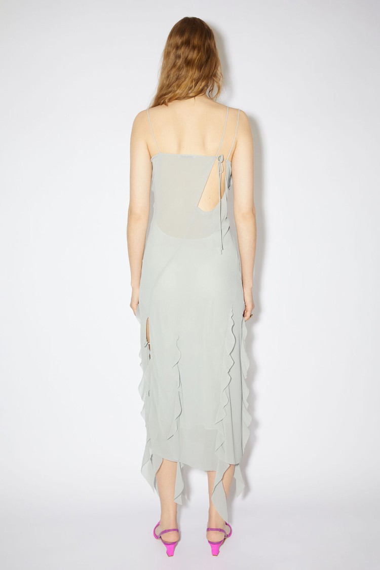 Blue Acne Studios Chiffon Ruffle Women's Dress | UGME-65824