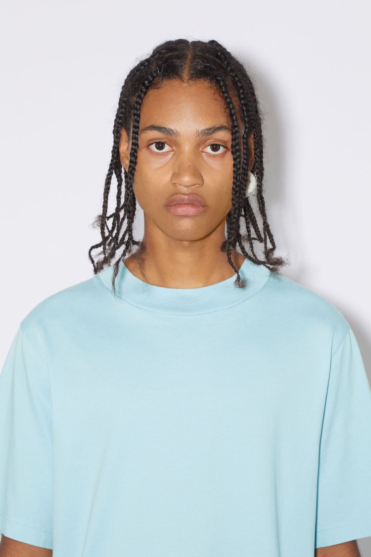 Blue Acne Studios Crew Neck Men's T Shirts | DQIA-53721