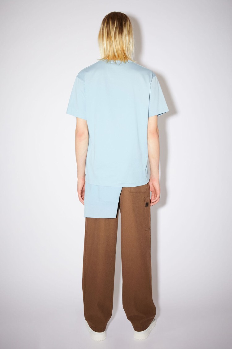 Blue Acne Studios Crew Neck Men's T Shirts | HMGY-02318