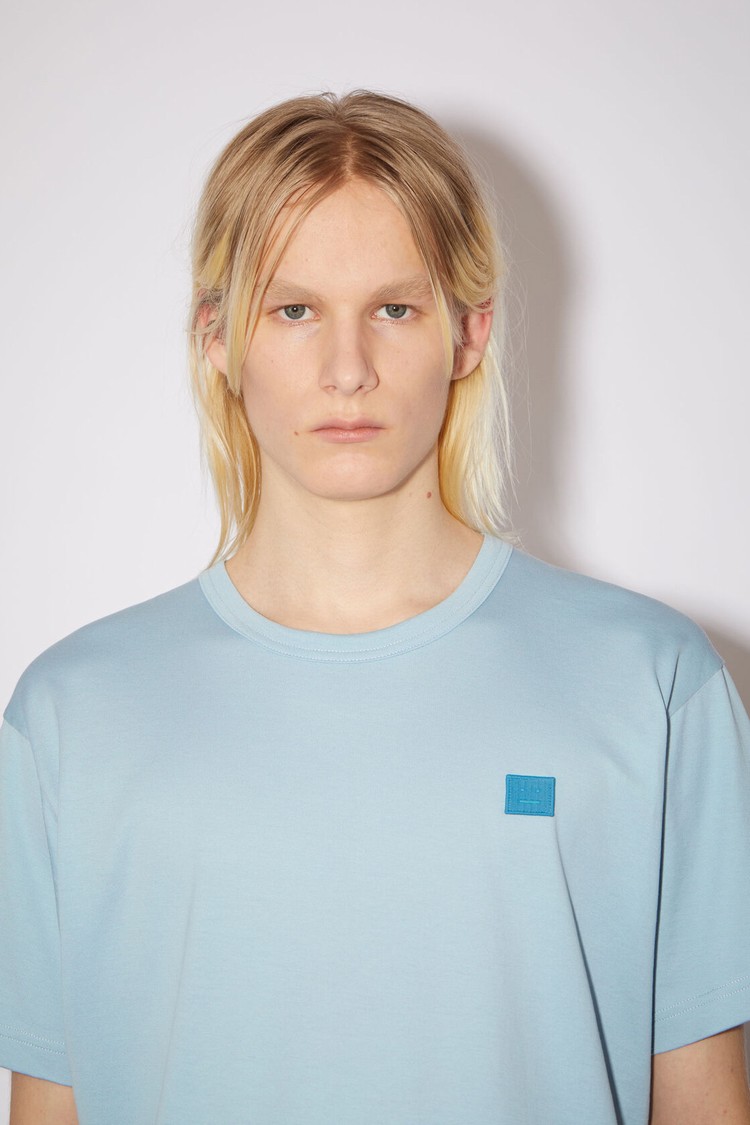 Blue Acne Studios Crew Neck Men's T Shirts | HMGY-02318