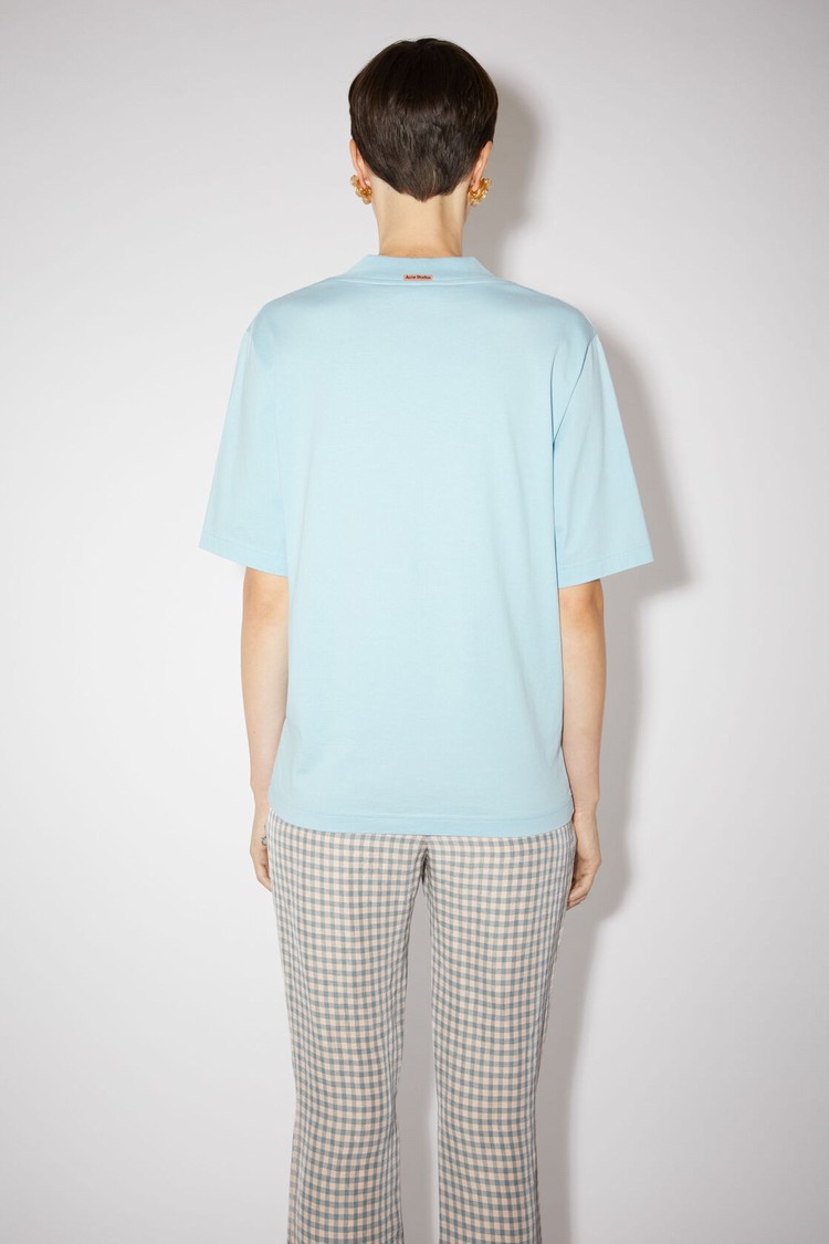 Blue Acne Studios Crew Neck Women's T Shirts | JHNX-19270