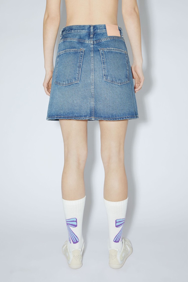 Blue Acne Studios Denim Mini Women's Skirts | HSGK-91430