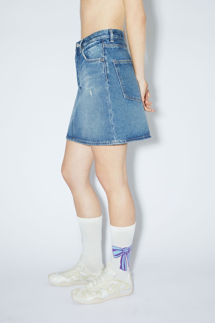 Blue Acne Studios Denim Mini Women's Skirts | HSGK-91430