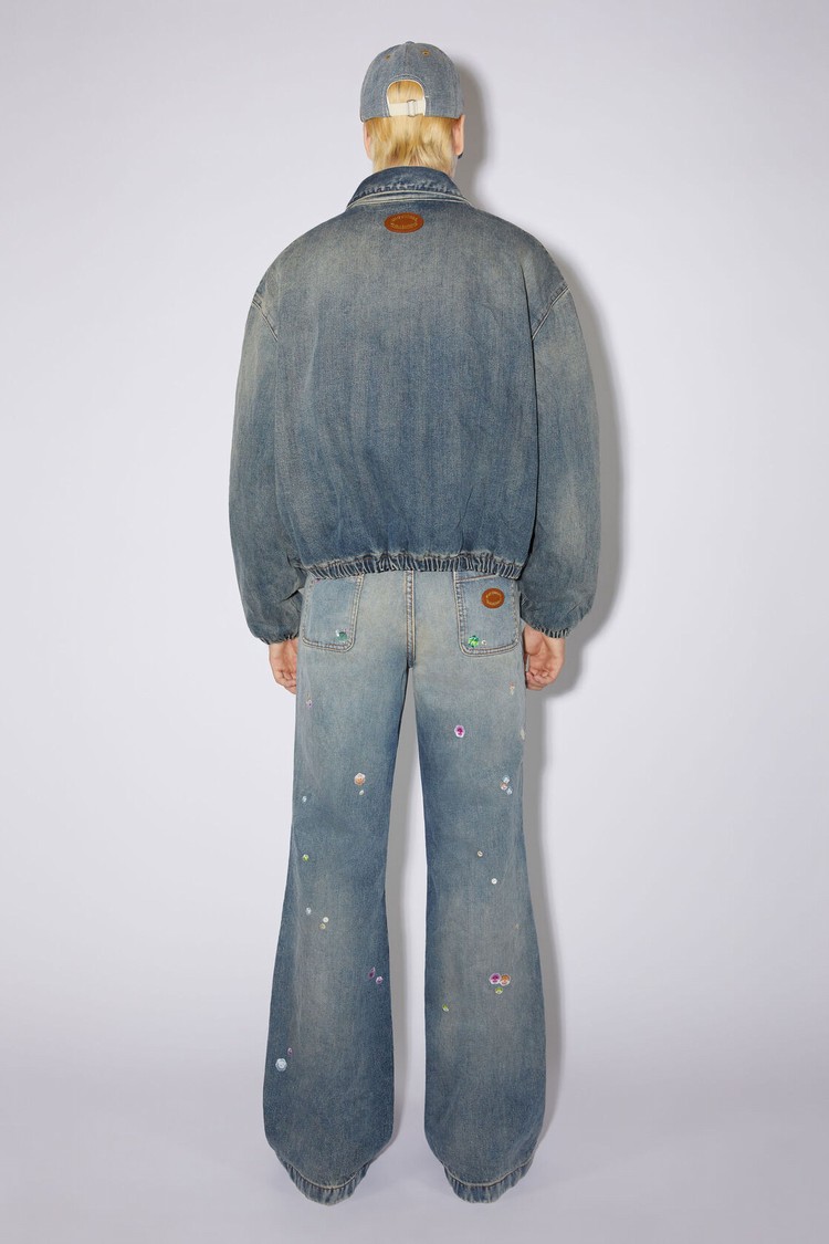 Blue Acne Studios Denim Padded Men's Jackets | ZUIX-23851