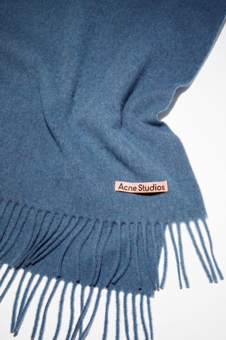 Blue Acne Studios Fringe Wool - Narrow Scarf | BKHX-14659