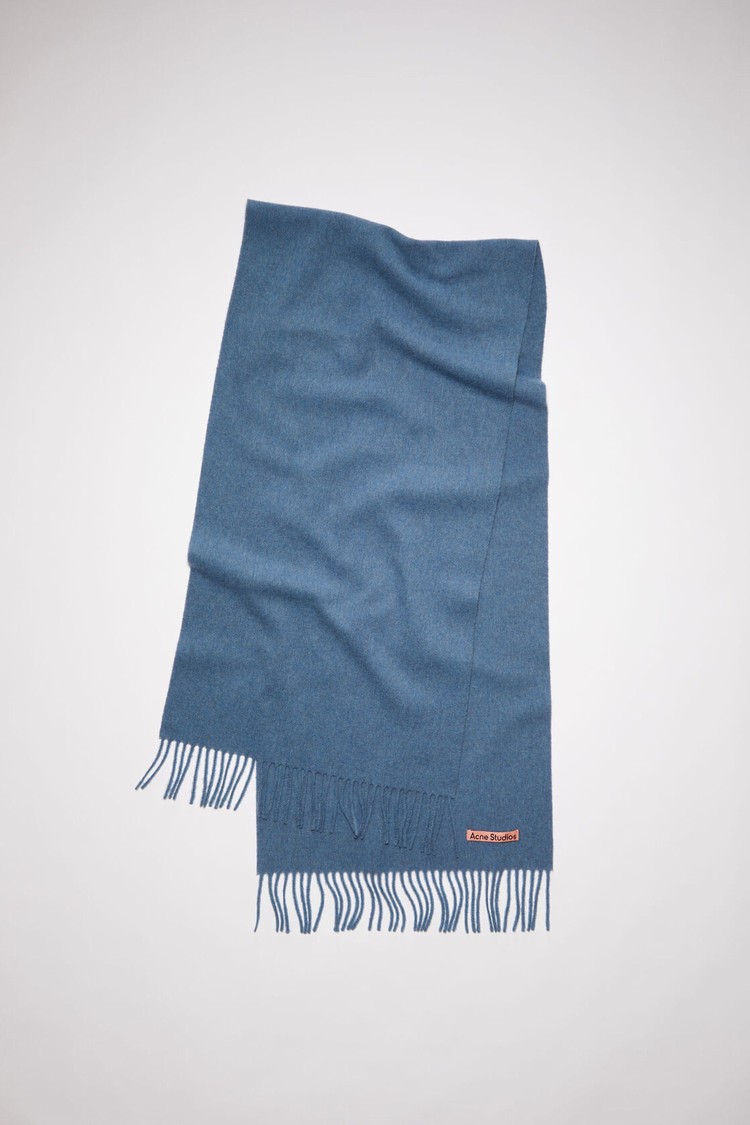 Blue Acne Studios Fringe Wool - Narrow Scarf | BKHX-14659