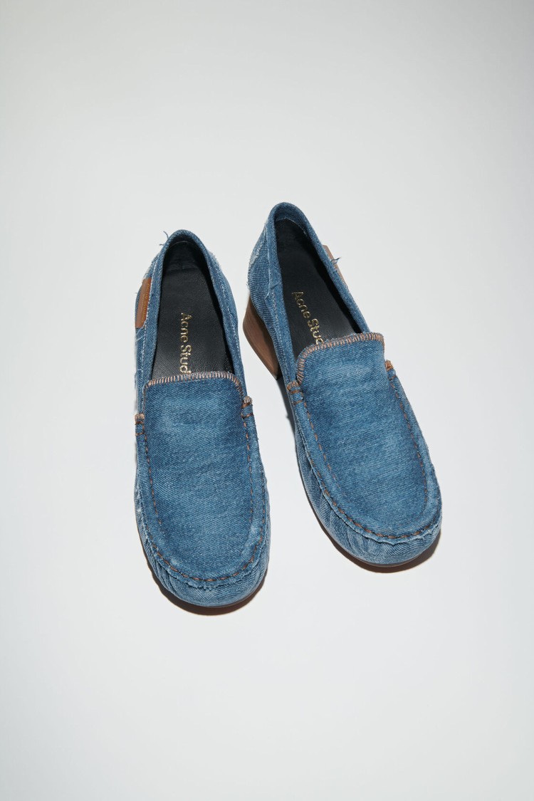 Blue Acne Studios Heeled Denims Women's Loafers | BURT-74610