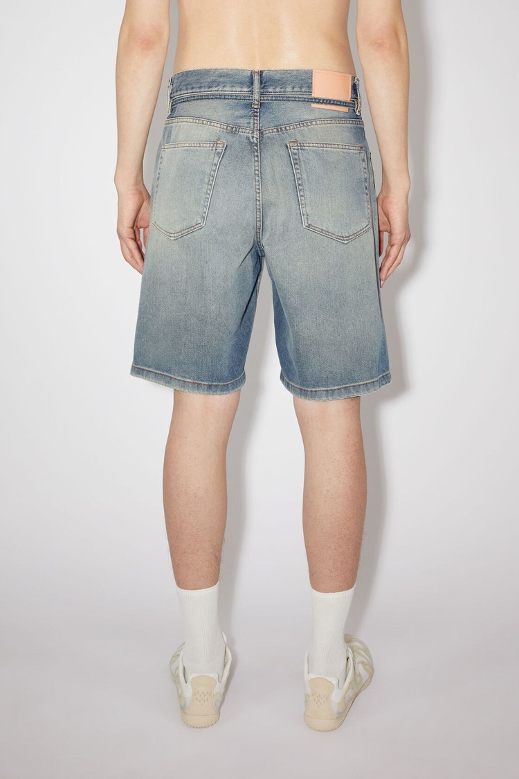 Blue Acne Studios Loose Fit Denim Men's Shorts | MBAS-71463