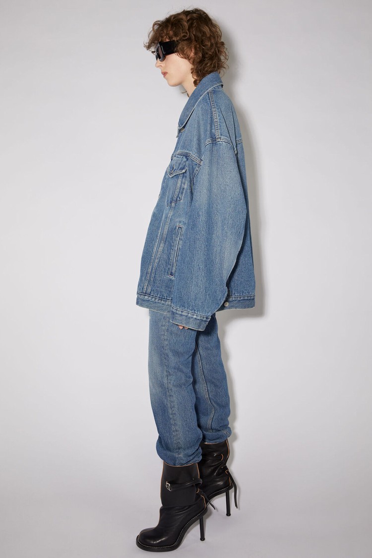 Blue Acne Studios Oversized Denim Women's Jackets | WACH-45938