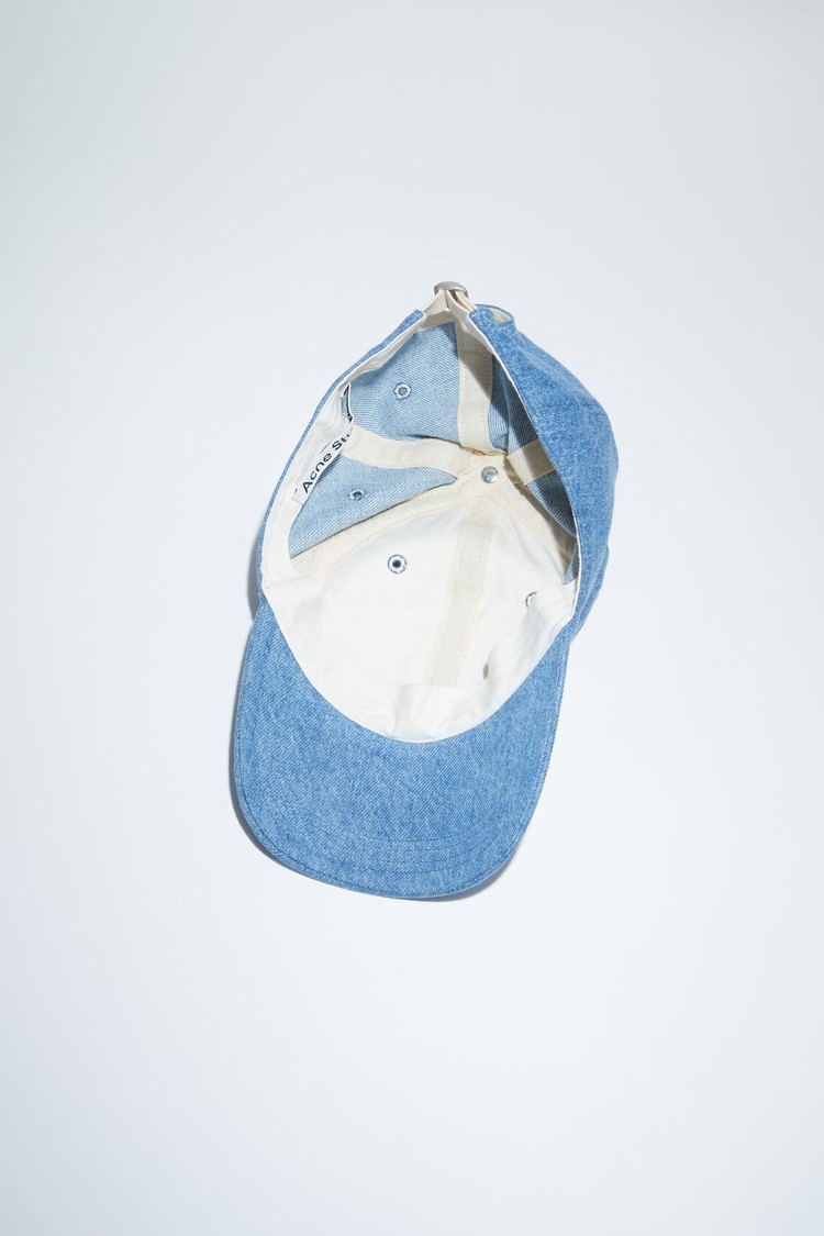 Blue Acne Studios Printed Denim Caps | TYMK-46890