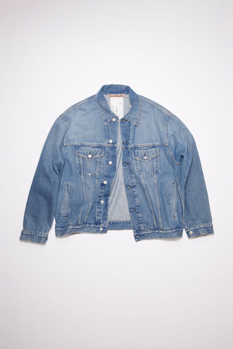 Blue Acne Studios Relaxed Denim Men's Jackets | ERCS-17836