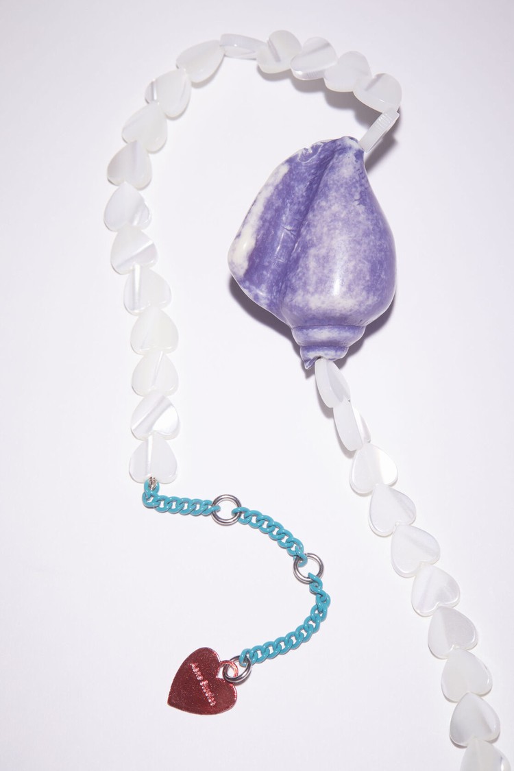 Blue Acne Studios Shell Pearl Necklace Jewellery | JFZR-03916