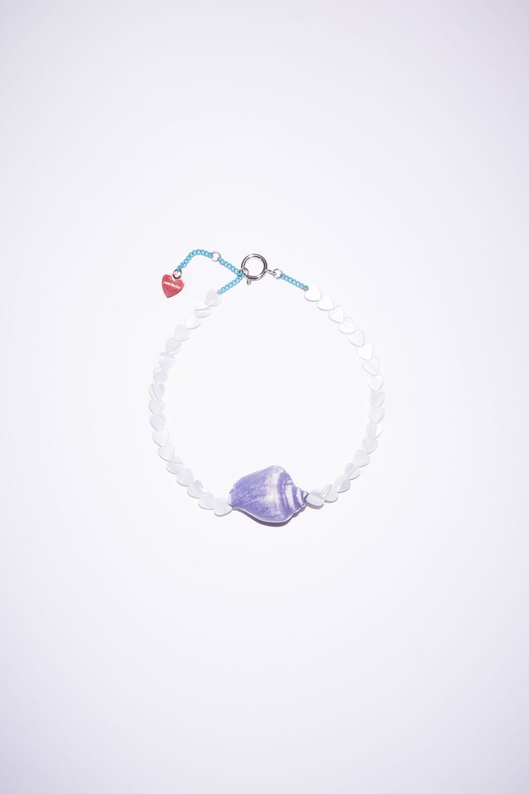 Blue Acne Studios Shell Pearl Necklace Jewellery | JFZR-03916