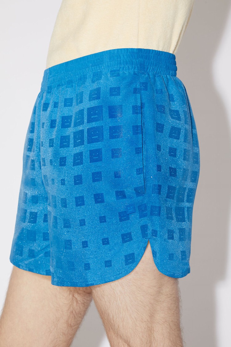 Blue Acne Studios Swim Water-reactive Logo Men's Shorts | DKYB-29184