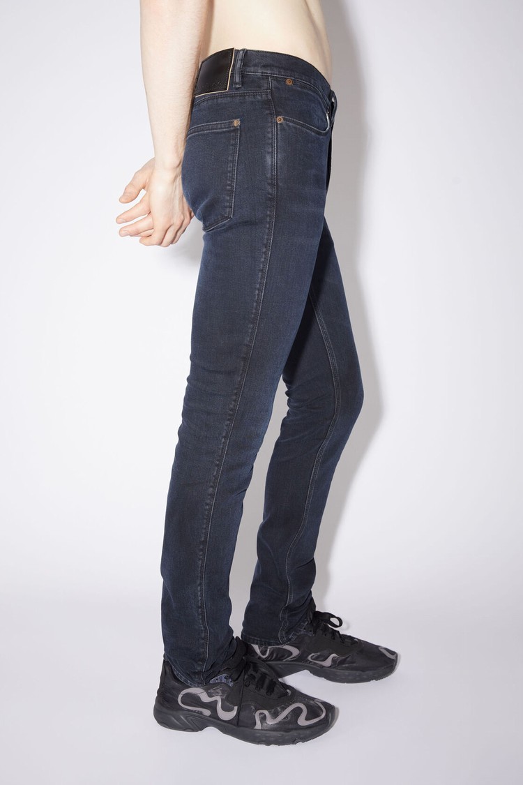 Blue / Black Acne Studios Slim Fit - Max Men's Jeans | ZHAF-97143