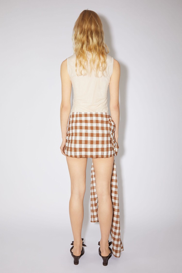 Brown Acne Studios Bow Mini Women's Skirts | EZRW-47298