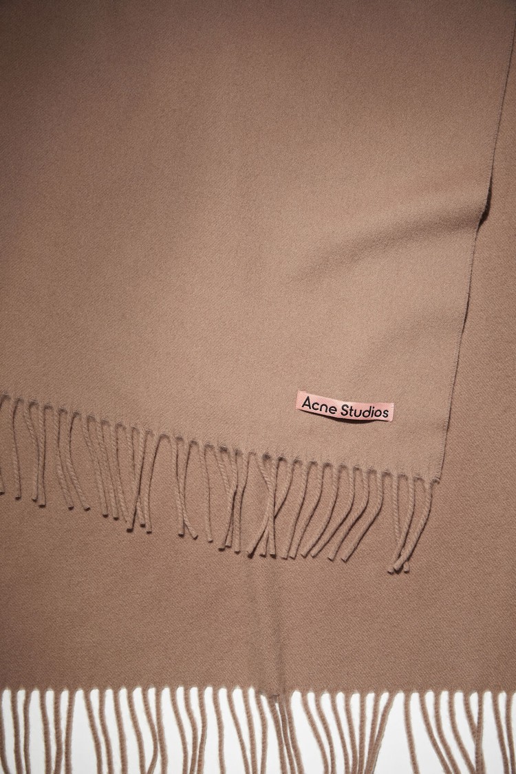 Brown Acne Studios Cashmere Fringe - Narrow Scarf | QNRC-78420