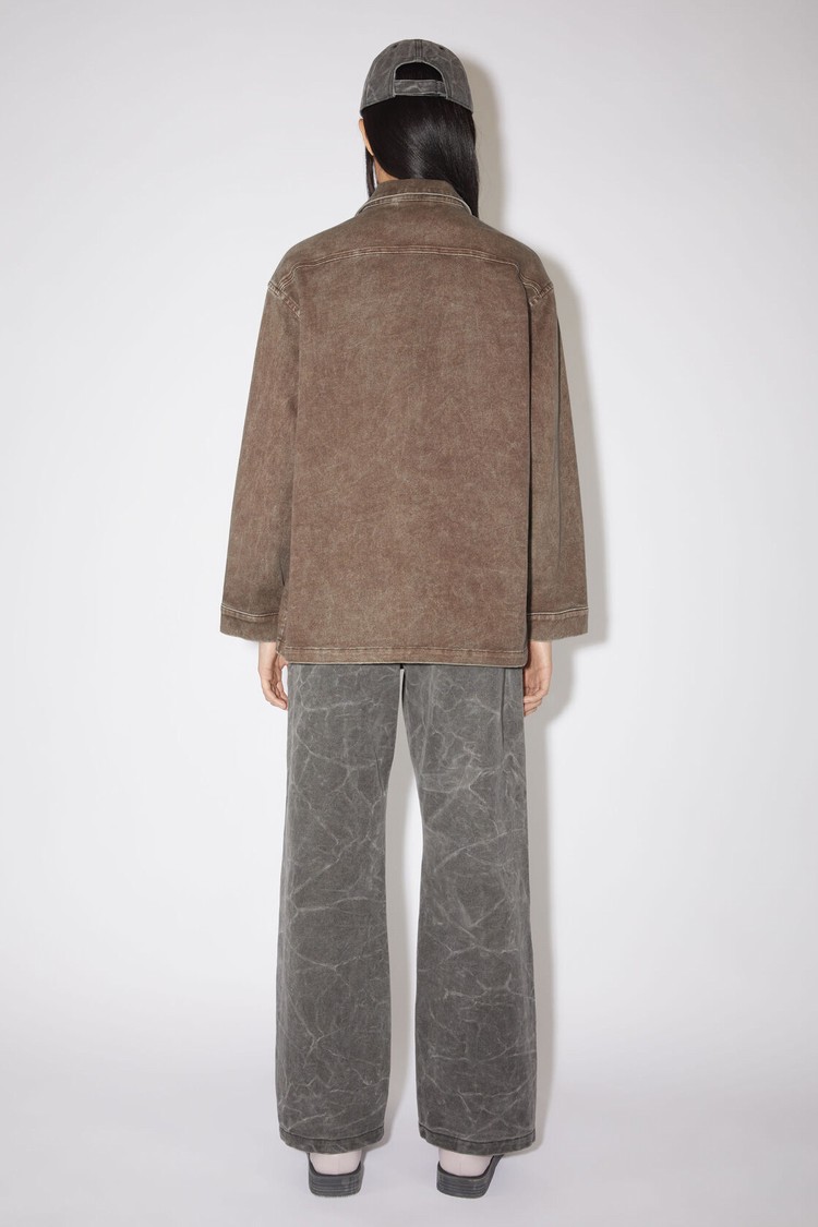 Brown Acne Studios Face Patch Women's Coats | CJES-49738