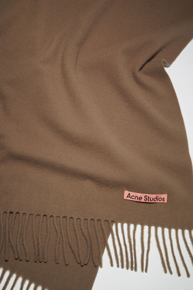 Brown Acne Studios Fringe Wool - Narrow Scarf | NYZA-31249