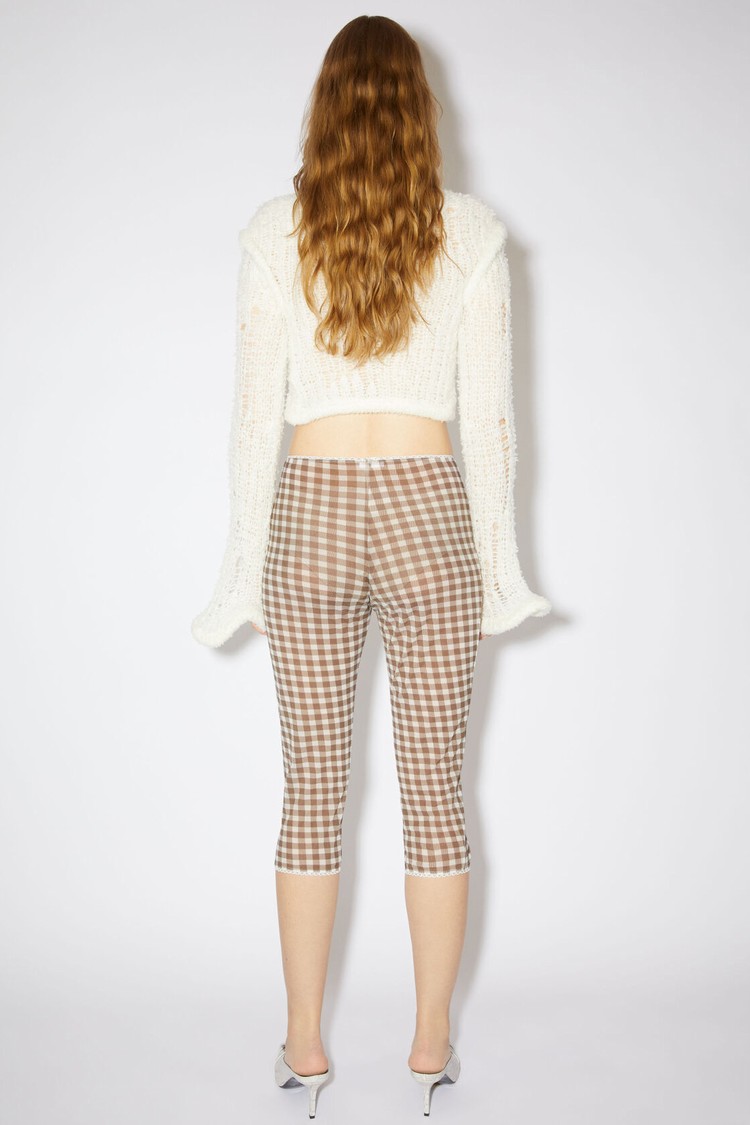 Brown Acne Studios Gingham Tights Women's Trousers | AMPY-30782