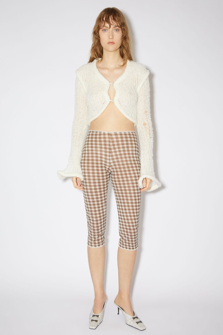 Brown Acne Studios Gingham Tights Women\'s Trousers | AMPY-30782