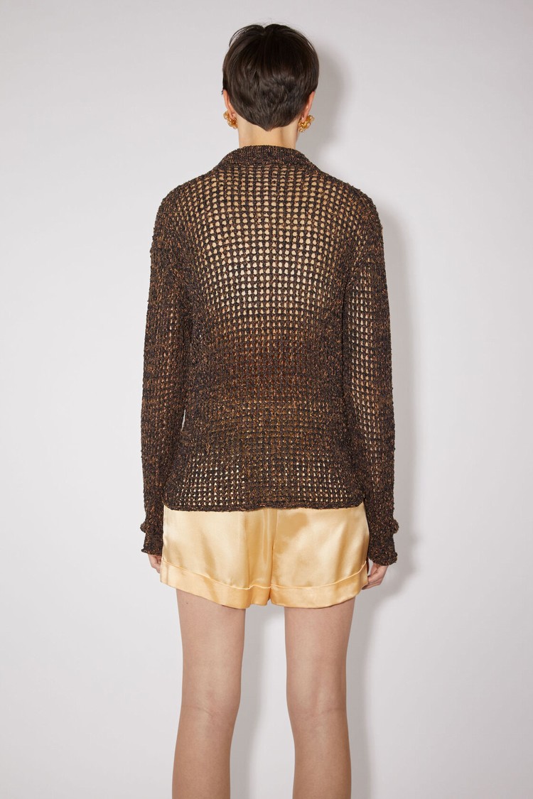 Brown Acne Studios Knitted Polo Women's Knitwear | SNDX-95843