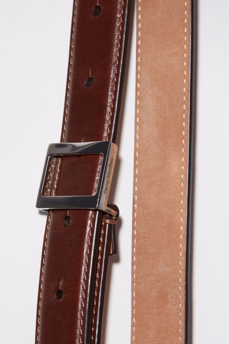 Brown Acne Studios Leather Buckle Belts | XVQD-08729