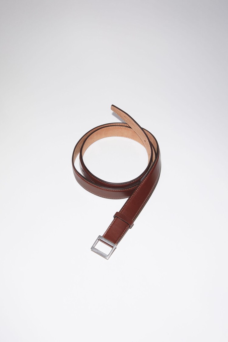 Brown Acne Studios Leather Buckle Belts | XVQD-08729