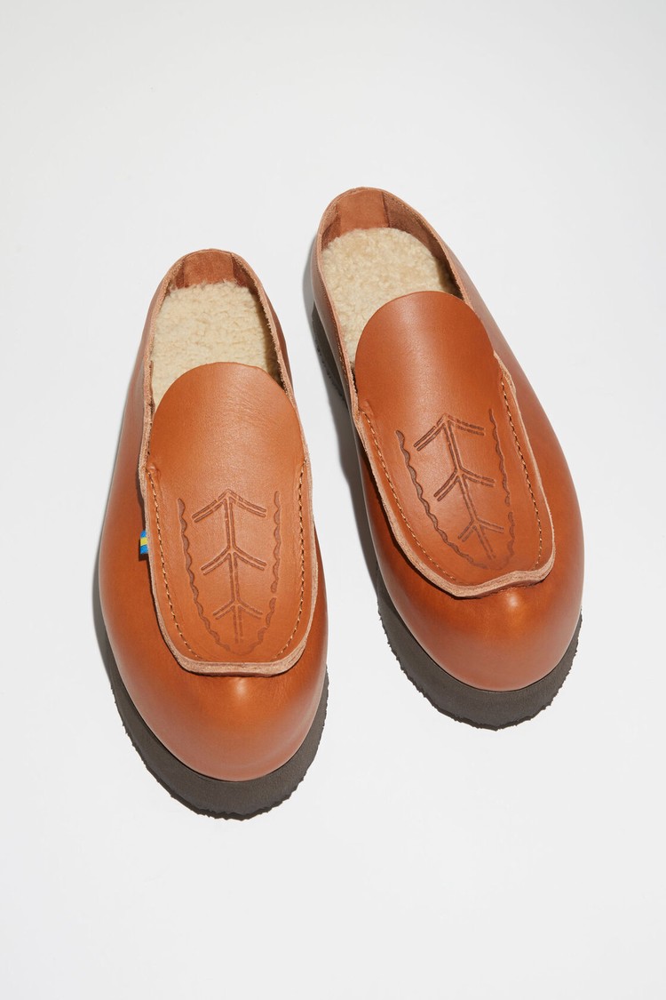 Brown Acne Studios Leather Men's Slip On | QTIU-59280