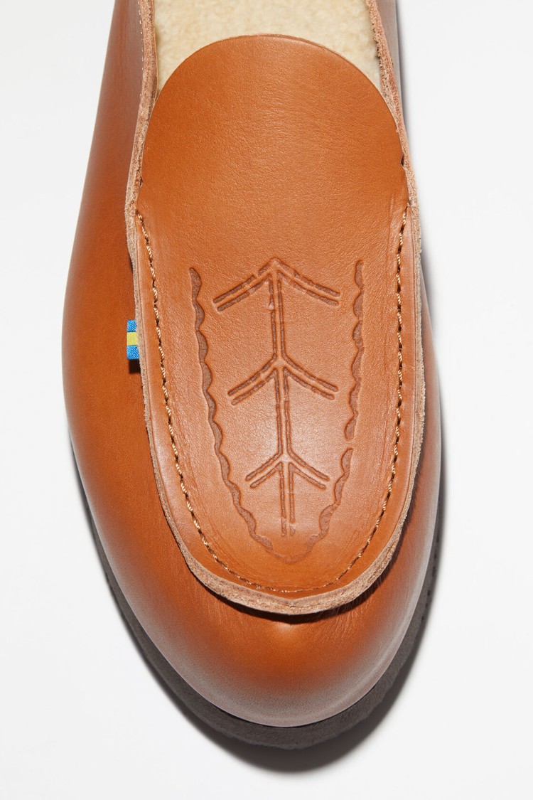 Brown Acne Studios Leather Men's Slip On | QTIU-59280