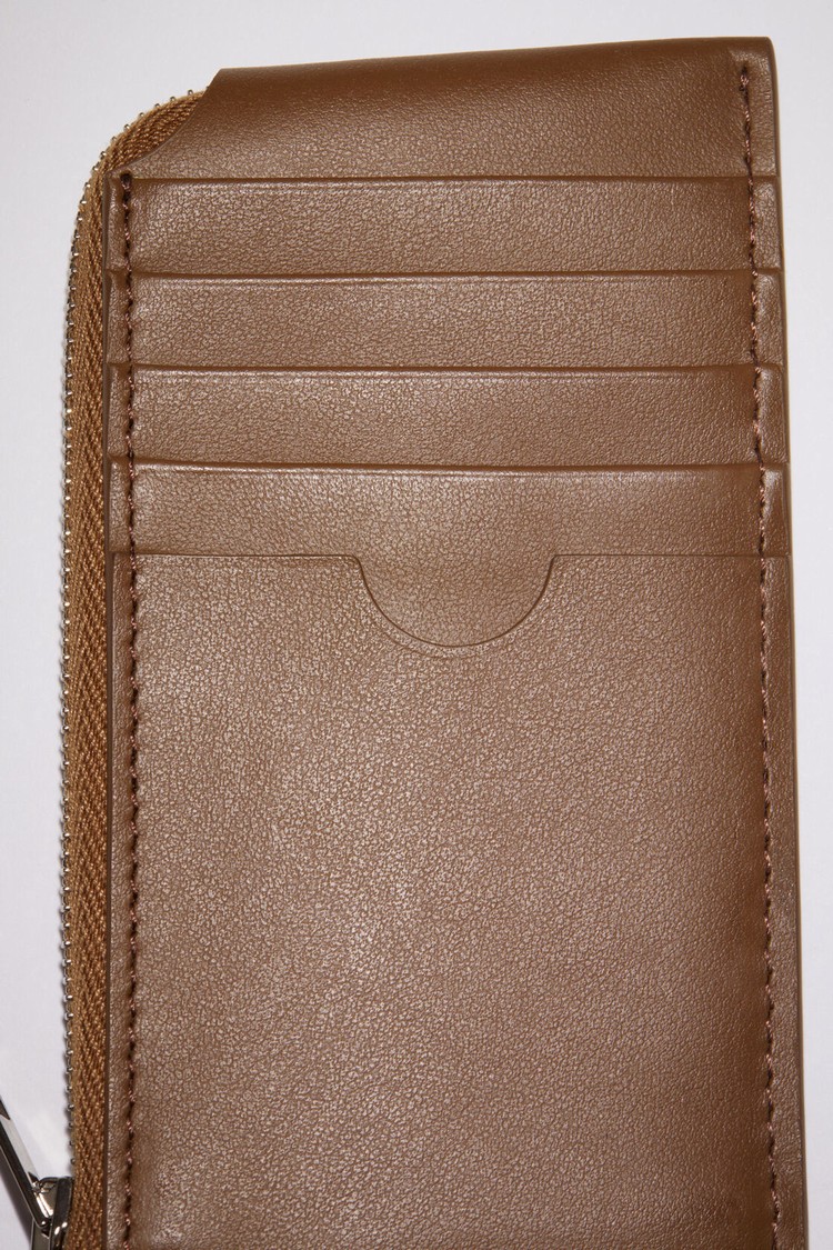 Brown Acne Studios Leather Zip Wallet | XOKZ-28095