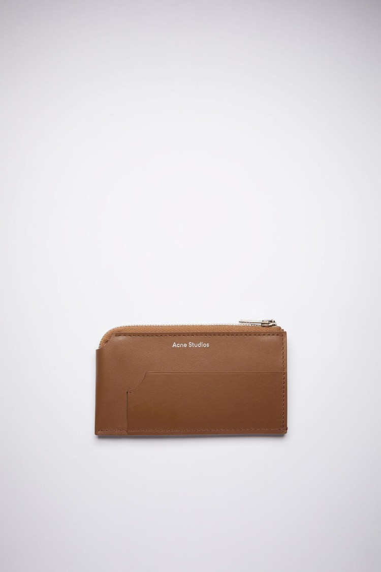 Brown Acne Studios Leather Zip Wallet | XOKZ-28095