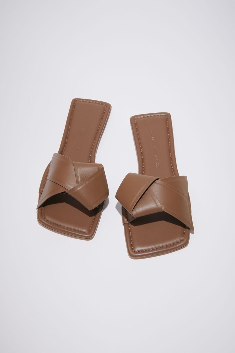 Brown Acne Studios Musubi Leather Women's Sandals | ESLK-85967