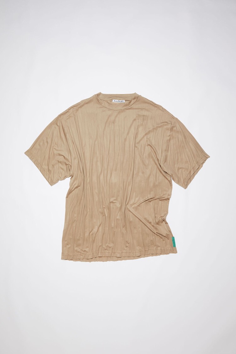 Brown Acne Studios Pleated Women's T Shirts | LWPU-17643