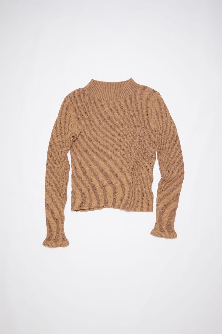 Brown Acne Studios Rib Jacquard Jumper Women's Knitwear | RVDG-68345