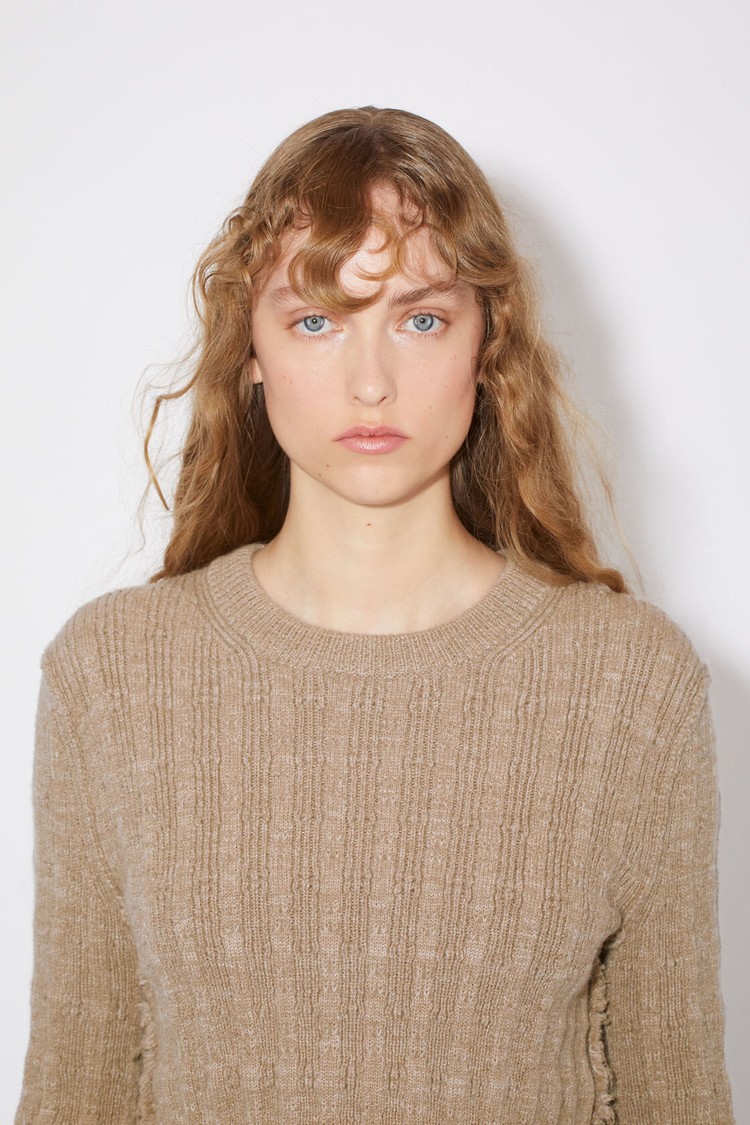 Brown Acne Studios Wool Blend Jumper Women's Knitwear | UKDI-15743