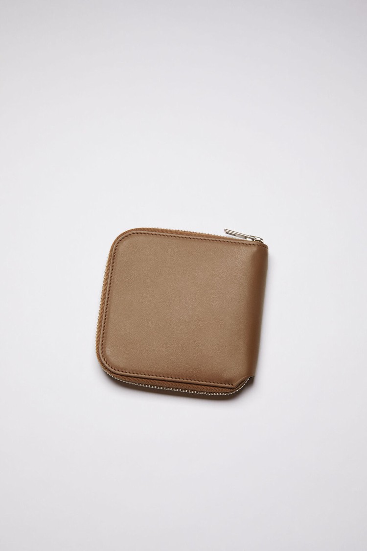 Brown Acne Studios Zippered Wallet | NCAM-76183