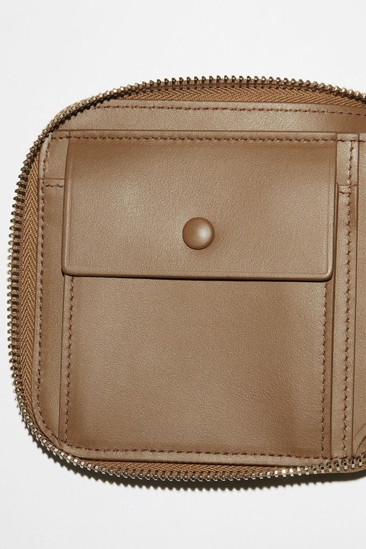 Brown Acne Studios Zippered Wallet | NCAM-76183