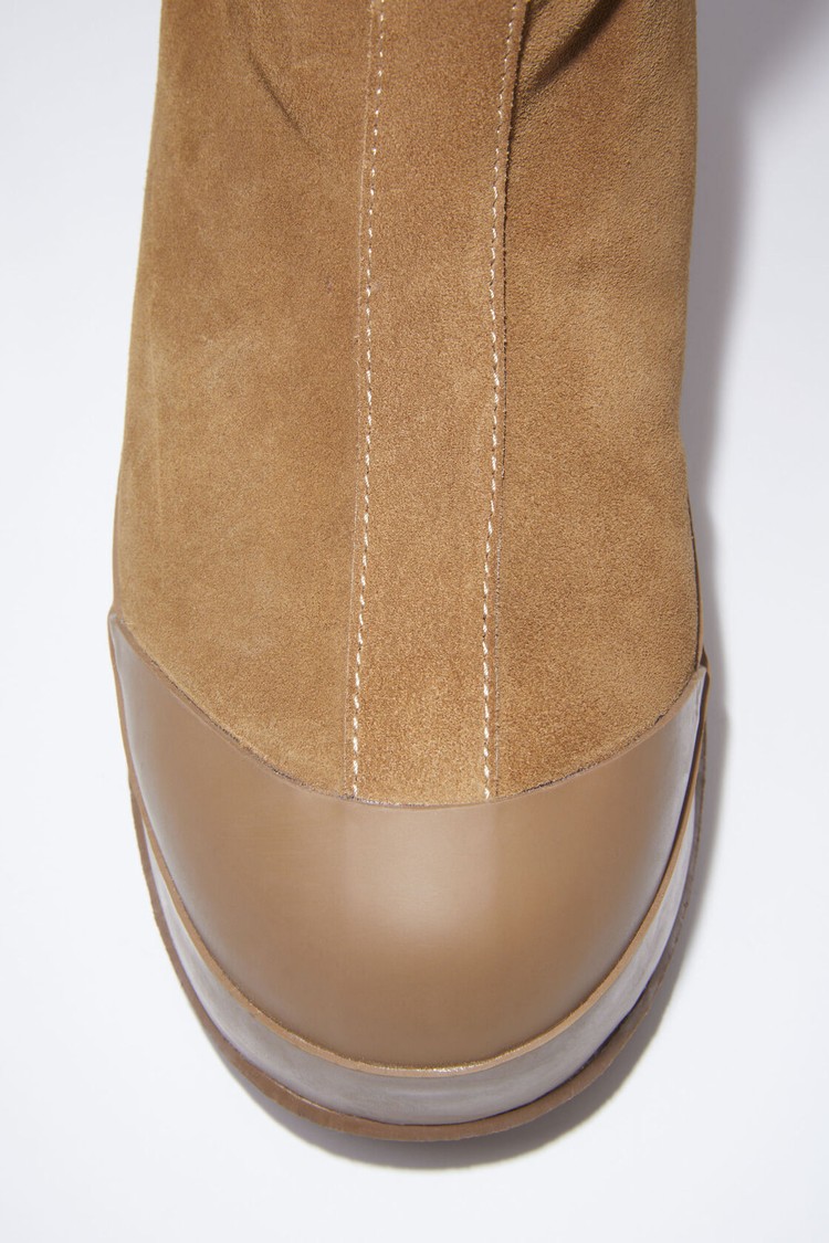 Brown / Beige Acne Studios Reversible Women's Ankle Boots | FYAJ-83192