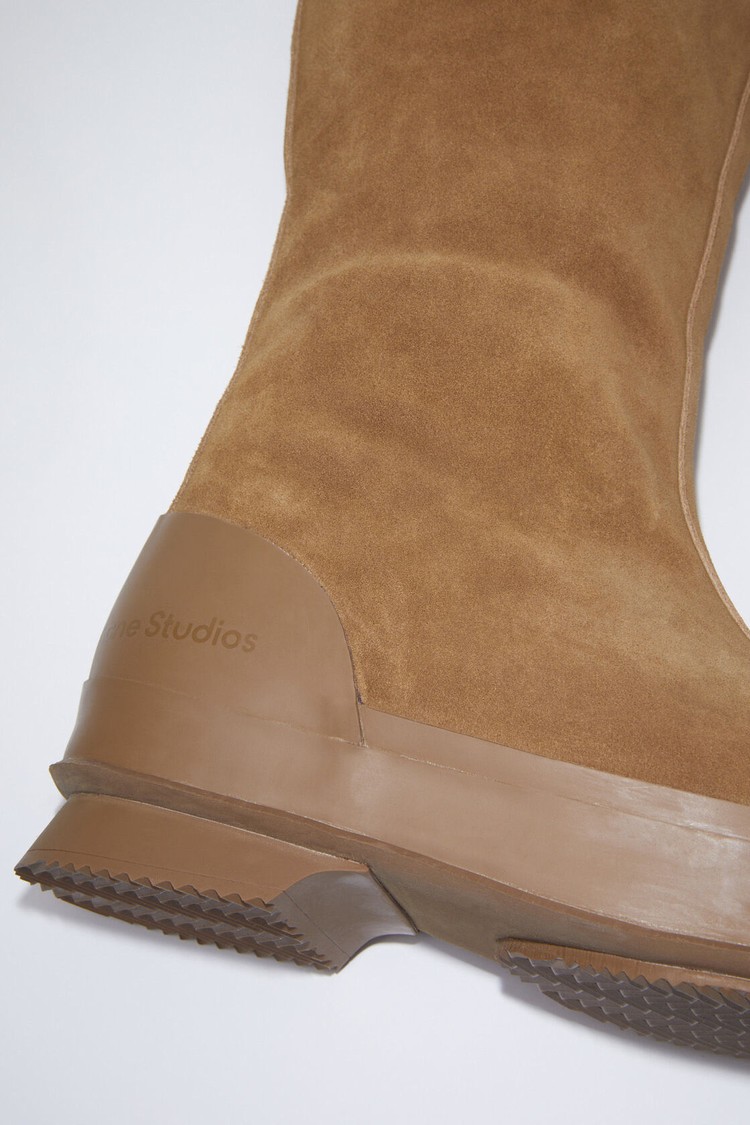 Brown / Beige Acne Studios Reversible Women's Ankle Boots | FYAJ-83192