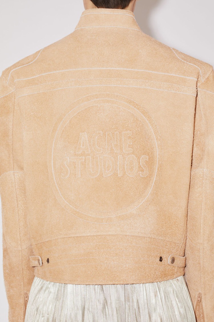 Brown / Beige Acne Studios Suede Leather Women's Jackets | HYJP-42390