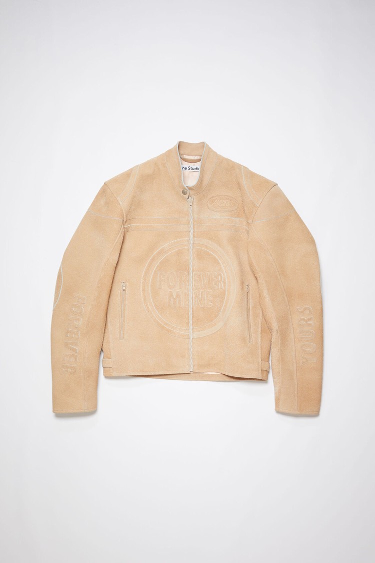 Brown / Beige Acne Studios Suede Leather Women's Jackets | HYJP-42390