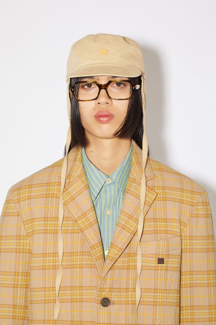 Brown / Orange Acne Studios Check Blazer Women's Coats | EKNC-32860