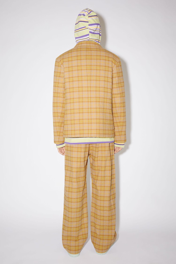 Brown / Orange Acne Studios Check Blazer Men's Jackets | FILK-01395