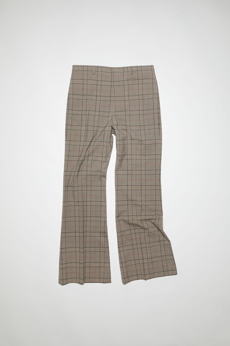 Brown / Red Acne Studios Wool Blend Tailored Men's Trousers | PYLE-49702