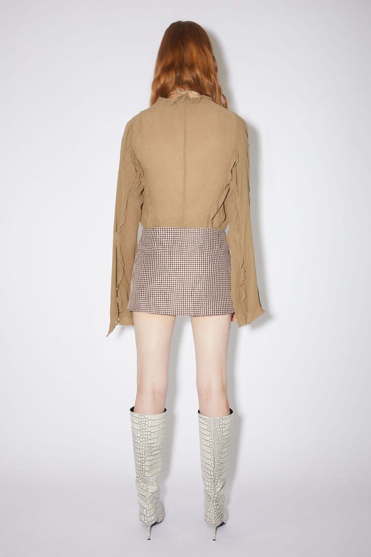 Brown / White Acne Studios Mini Women's Skirts | MSFU-07835