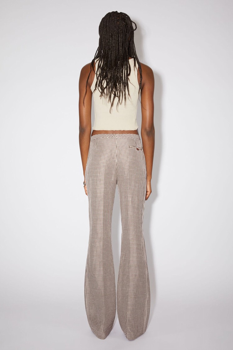 Brown / White Acne Studios Tailored Women's Trousers | XMJK-06847