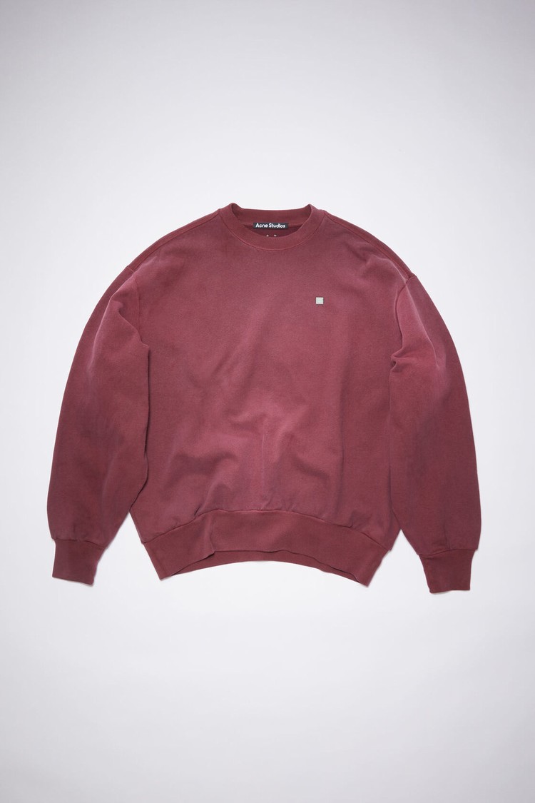 Burgundy / Red Acne Studios Crew Neck Men's Sweatshirts | VFXD-05817