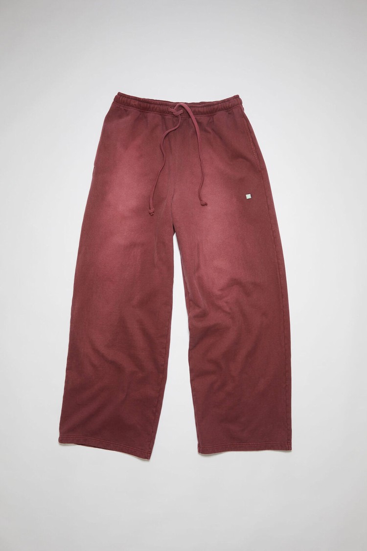 Burgundy / Red Acne Studios Fleece Men's Sweatpants | KFHX-50234