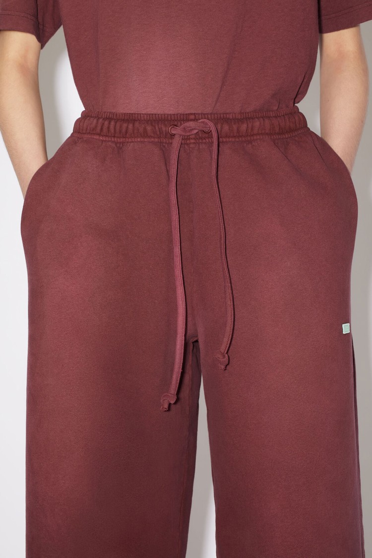 Burgundy / Red Acne Studios Fleece Women's Sweatpants | FTCK-28740